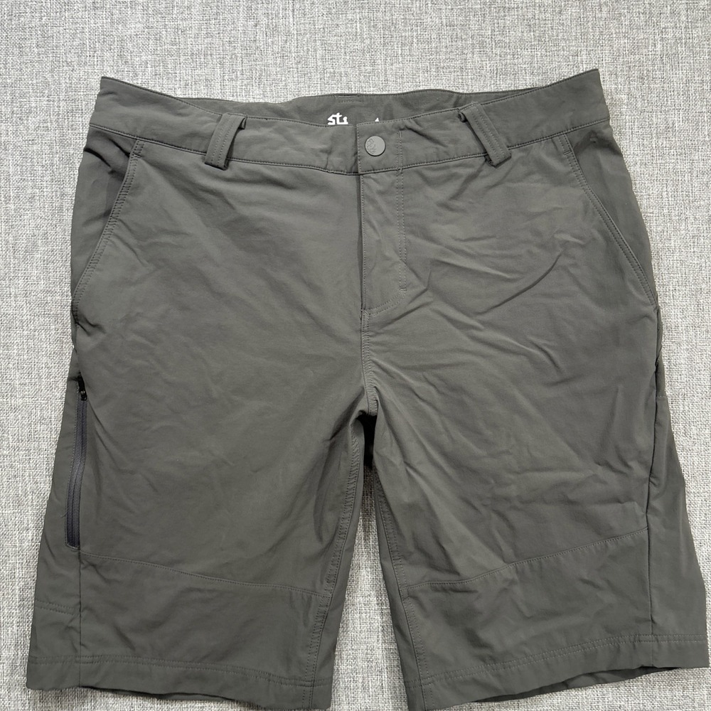 Stio Men's Whiparound Casual Shorts Size 34 Gray Hiking Outdoor Stretch 10"